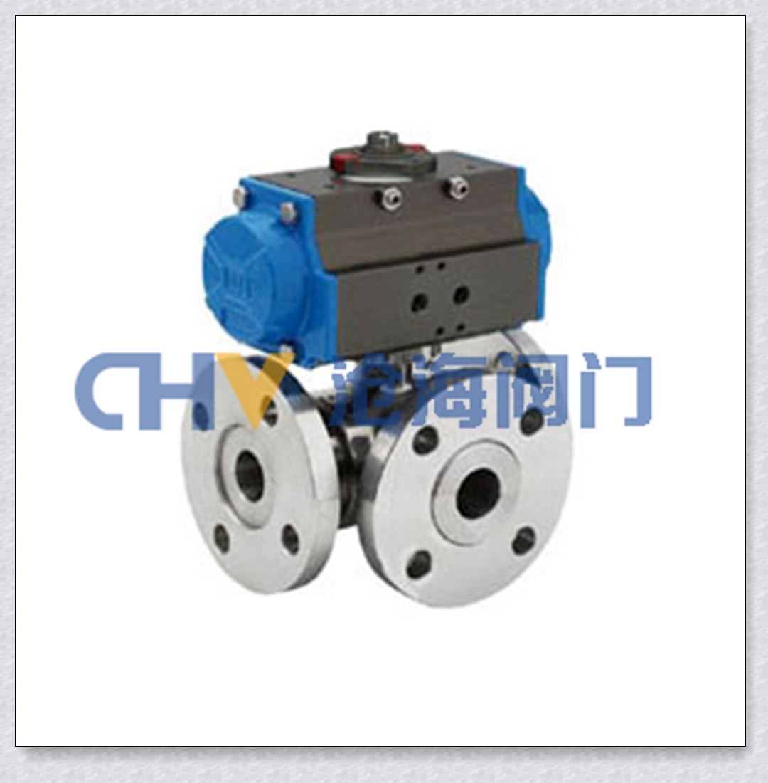 Q644F(H)、Q645F(H)氣動三通球閥